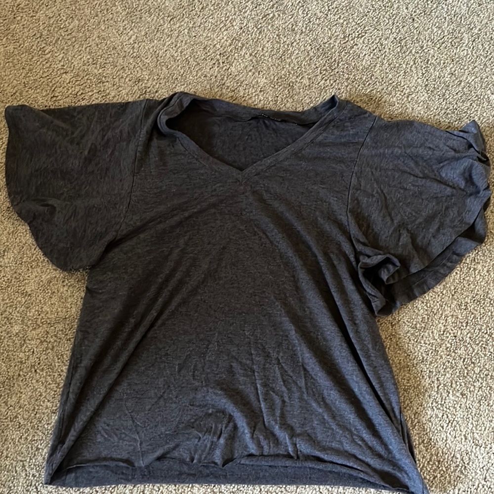 Grey Batwing Dressy Shirt